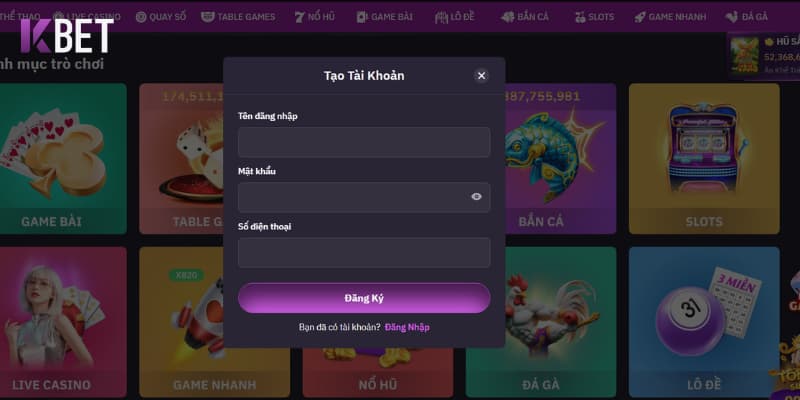Các đăng ký bằng web